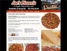 Tablet Screenshot of joespizzadayton.com